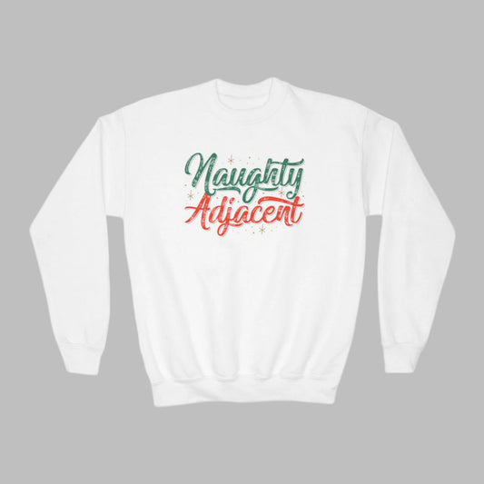 Naughty Adjacent - Kid's Christmas Sweatshirt